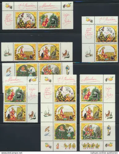 DDR Zusammendrucke 2914-2919 W ZD 614- S ZD 279 Märchen 1984 komplett Kat 50,00