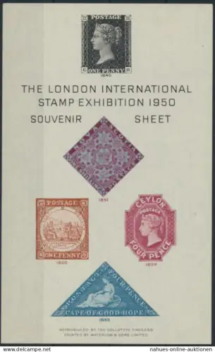 Philatelie Großbritannien The London International Stamp Exhibition Souvenir