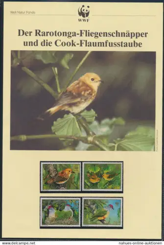 WWF Cook Island 1278-1281 Vögel Rarotonga-Fliegenschnäpper kpl. Kapitel besteh