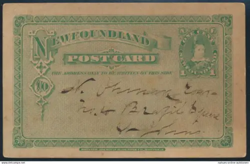 Neufundland New Foundland Ganzsache postal stationery 1 cent Prince of Wales