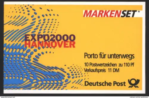Bund Markenheftchen MH 39 Sehenswürdigkeiten 1999 Ersttagsstempel FRANKFURT