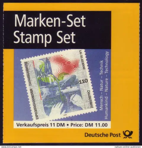 Bundesrepublik Markenheftchen MH 40 SK Weltausstellung EXPO 2000 postfrisch 65,-