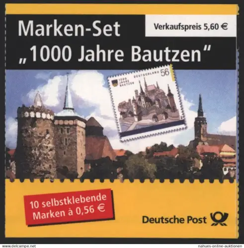 Bund Markenheftchen MH 48 a 1000 Jahre Bautzen Ersttagsstempel FRANKFURT 30,00