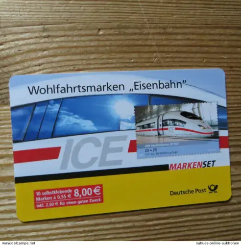 Bundesrepublik Markenheftchen 64 Wohlfahrt Eisenbahn ICE 2006 Ersttagsstempel