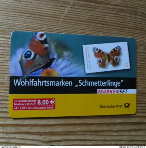 Bundesrepublik Markenheftchen 60 Wohlfahrt Schmetterlinge 2005 Ersttagsstempel