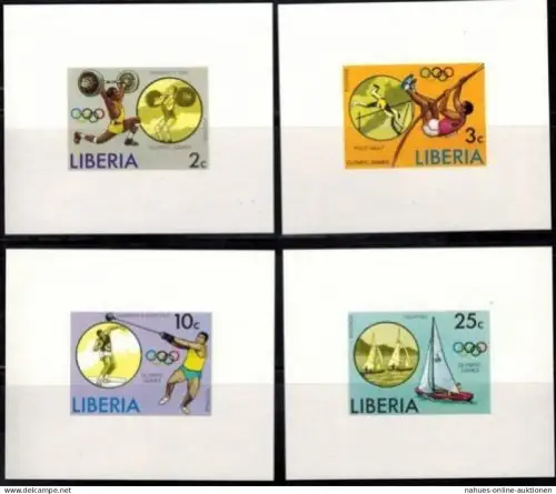Afrika Liberia 990-995 B Olympia Sport Sommerspiele Montreal Sonderblocksatz