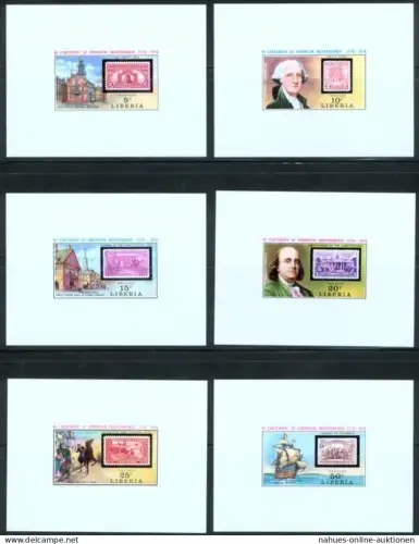 Afrika Liberia 953-958 B 200 Jahre USA Sonderblocksatz ungezähnt Mi. nicht