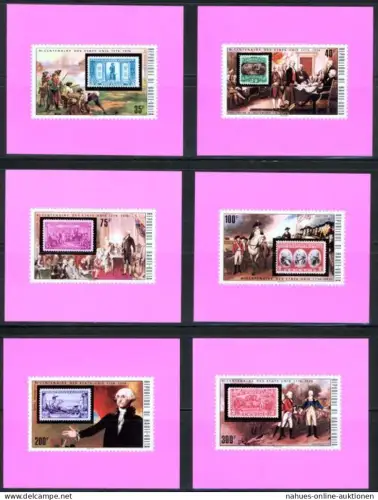 Afrika Obervolta Burkina Faso 551-556 B 200 J. USA Sonderblock ungezähnt Michel