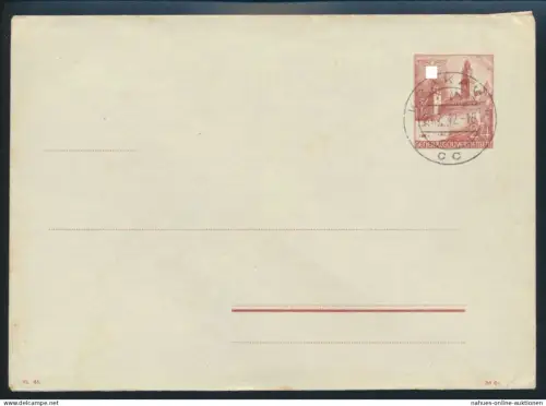 Generalgouvernement Ganzsache Umschlag U 2 a ungebraucht mit Stempel Krakau