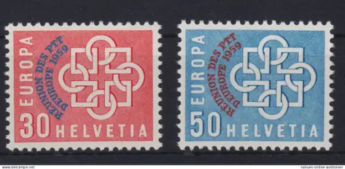 Schweiz 681-682 europ. Konferenz PTT-Verwaltungen 1959 tadellos postfrisch **