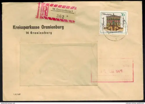 DDR R-Brief 1666 per Einschreiben ab Oranienburg