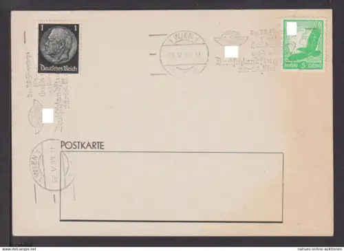 Ostmark Österreich Flugpost Deutsches Reich Brief selt. SST NSFK Deutschlandflug