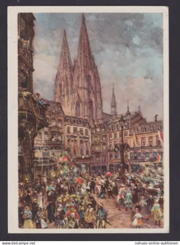 Köln NRW Deutsches Reich Drittes Reich Künstler Ganzsache Karneval 1939 Luxus