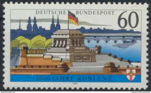 Bund 1583 x ohne Fluoreszenz 2000 Jahre Koblenz postfrisch 1992 KatWert 35,00