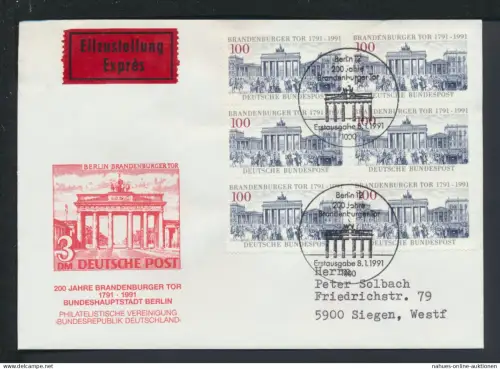 Bund Berlin Express selt SST 200 Jahre Brandenburger Tor Berlin 1991 Siegen NRW
