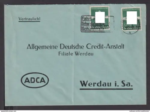 Deutsches Reich Brief Freiburg Breisgau Baden-Württemberg Fahrt mit der