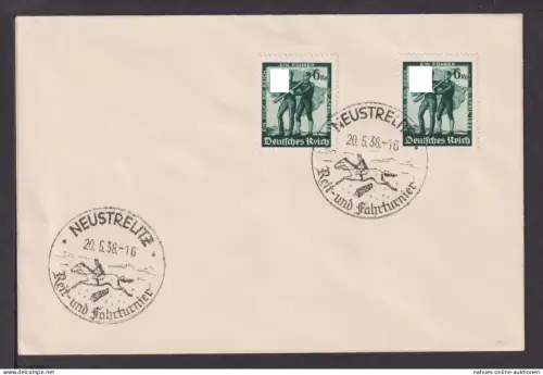 Pferde Pferdesport Deutsches Reich Brief selt SST Neustrelitz Reit + Fahrturnier