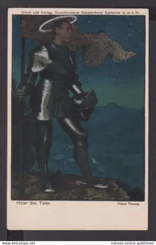 Ansichtskarte Künstler Hans Thoma Hüter des Tales 1910 Rottluff Chemnitz Sachsen