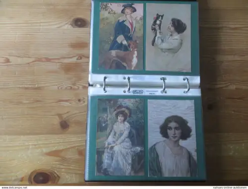 Ansichtskarten gute Sammlung Motiv Frauen bzw. Mann + Frau + Kinder 74 Ak oft Jugendstil