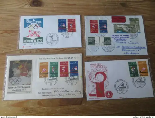 Bundesrepublik Sport Olympia München inter. Lot Briefe div. Zusammendrucke alle