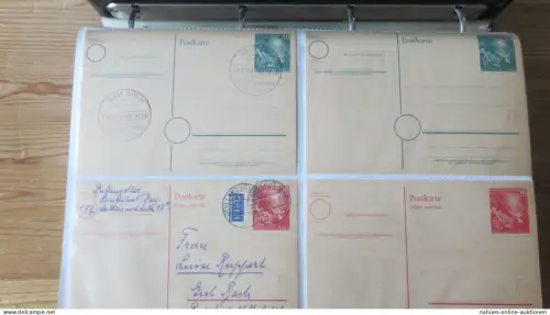 Bundesrebublik große Ganzsachen Sammlung in 4 dicken Bindern ab Bundestag 1595 St