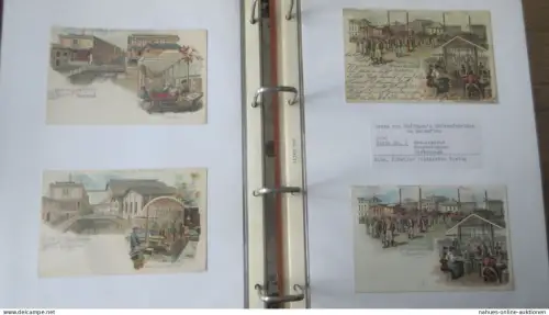 Nachlass Ansichtskarten gute Reklame Sammlung nur Lithos Hoffmann Stärke 92 Stck