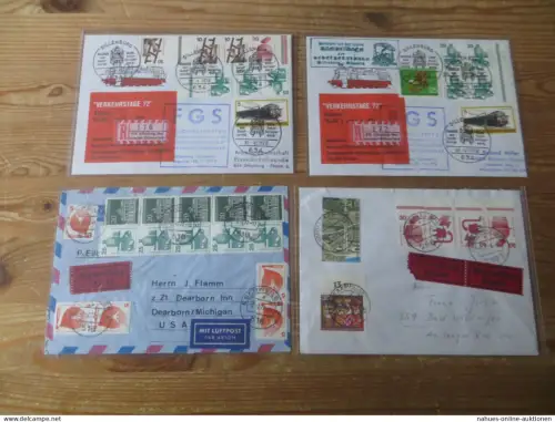 Sammlung Bundesrepublik Briefe inter. Lot meist Zusammendrucke Unfallverhütung