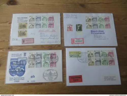 Sammlung Berlin Briefe inter. Lot Burgen & Schlösser meist Zusammendrucke bzw.