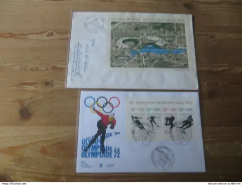 Bundesrepublik Sport Olympia München 5 Briefe 1971-1972 meist FDC gute Erhaltung