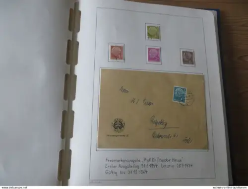 Bund Dauerserien schön aufgezogene Sammlung ab Heuss selbstgestaltet im Binder +