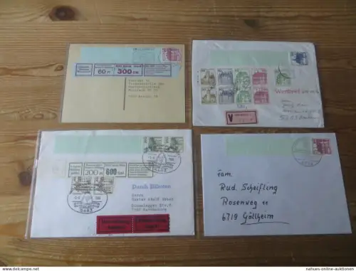 Sammlung Bundesrepublik Briefe inter Spezial Lot meist Burgen & Schlösser Rollen