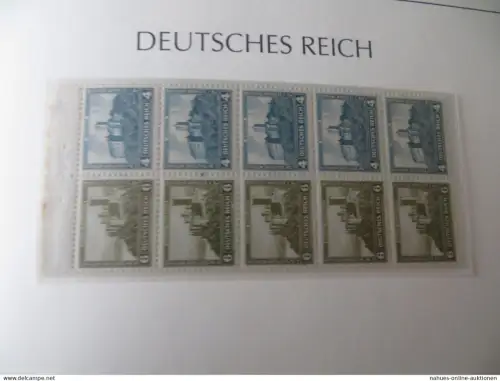 Sammlung Zusammendrucke bzw Heftchenblätter Deutsches Reich - Bund hoher KatWert