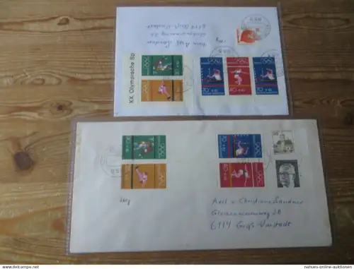 Bundesrepublik Sport Olympia München inter. Lot Briefe div. Zusammendrucke alle