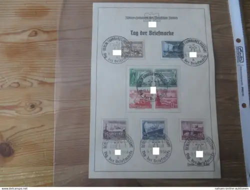 Deutsches Reich selt. WHW Gedenkblatt selt St. Berlin Fahrbares Postamt Philatelie