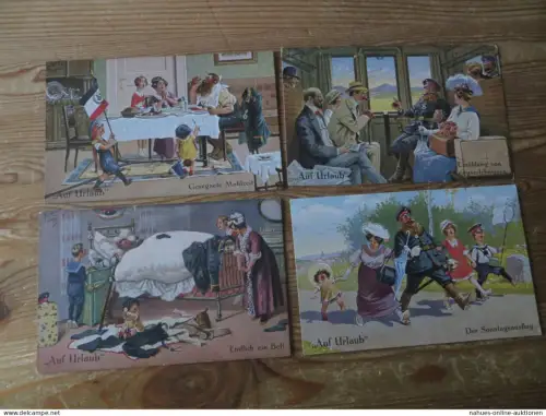 Ansichtskarte sign. Arthur Thiele Serie 10 Künstler Ak Auf Urlaub