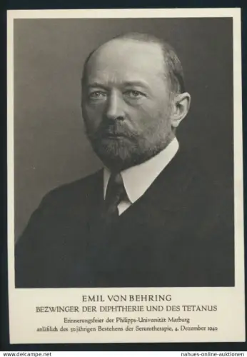 Deutsches Reich 760-761 von Behring Serologe Nobelpreis Sonderkarte Marburg 1940