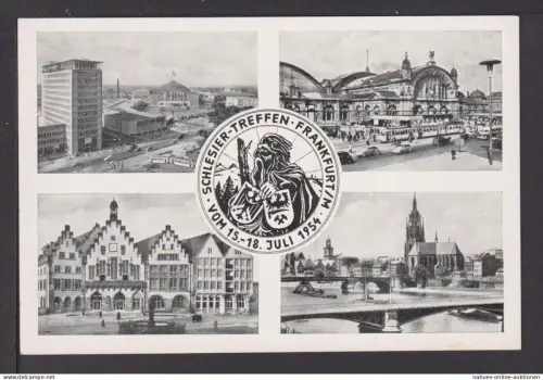 Ansichtskarte Frankfurt Hessen Schlesier Treffen 1954