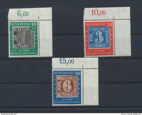 Bund 100 Jahre Deutsche Briefmarken 113-115 PF 114 II postfrisch Kat-Wert 280,00