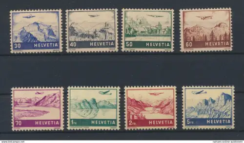 Schweiz 387-394 Flugpost 1941 Luxus postfrisch KatWert 100,00