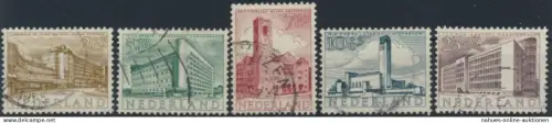 Niederlande 655-659 gestempelt Sommermarken 1955 Architektur Kat.-Wert 18,00