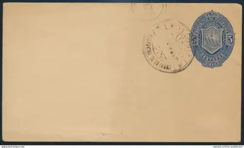 Nicaragua Ganzsache PU Umschlag U 4 5 cent blau blanko gestempelt