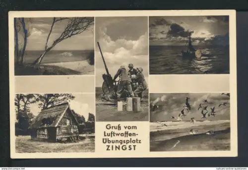 Ansichtskarte Zingst Mecklenburg-Vorpommern Luftwaffenübungsplatz Feldpost