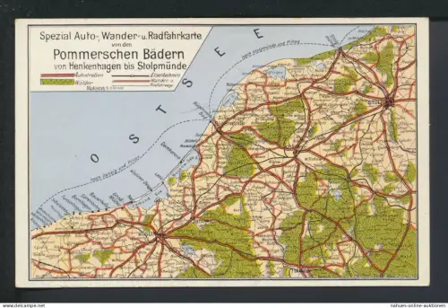 Ansichtskarte Pommersche Bäder Henkenhagen Stolpmünde Ostgebiete Polen Pommern