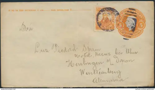 Mexico Ganzsache Umschlag U 61 I 5c. orange mit ZuF 5c orange