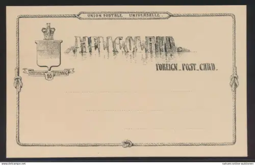 Altdeutschland Helgoland Ganzsache 1879 ungebraucht