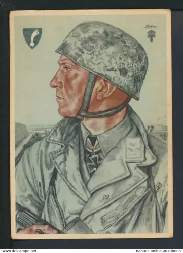 Militaria Deutsches Reich Krieg Willrich Künstler Ansichtskarte Luftlandetruppen