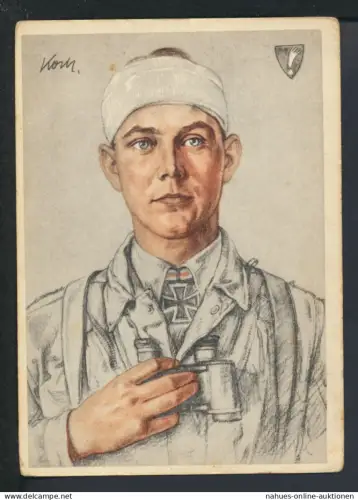 Militaria Deutsches Reich Krieg Willrich Künstler Ansichtskarte Major Koch