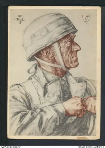 Militaria Deutsches Reich Krieg Willrich Künstler Ansichtskarte Generalmajor