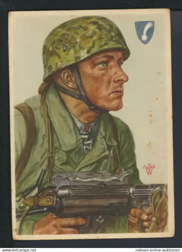Militaria Deutsches Reich Krieg Willrich Künstler Ansichtskarte Feldwebel Arpke
