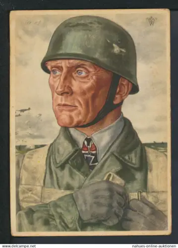 Militaria Deutsches Reich Krieg Willrich Künstler Ansichtskarte Oberst Bräuer